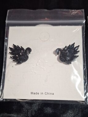 Yellow,black, clear & pink  Crystal Leaf Cluster Stud Earrings. great for formal